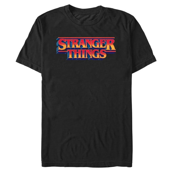 Netflix Men's Stranger Things Retro Classic Gradient 3D Logo T Shirt