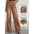 thumbnail image 2 of Jeans Marrones de Pierna Ancha y Tiro Alto para Mujer PRETTYGARDEN Talle 8, 2 of 4