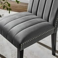 thumbnail image 3 of Side Dining Chair, Nailhead, Set of 2, Grey Gray, Velvet, Modern Contemporary, Kitchen Room Cafe Bistro Restaurant Hospitality, 3 of 9