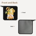 thumbnail image 2 of Disketp Sunflower Gnomes 3 Pot Holders Kitchen Insulation Mats Heat Resistant Pot-Holder Oven Anti-Scald Pads for Cooking Baking, 7.1*7.1inch, 2 of 8