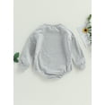 thumbnail image 4 of Wassery Infant Baby Girls Sweatshirts Rompers Long Sleeve Crew Neck Letter Print Pullovers Bodysuits 6M 12M 18M Newborn Girl Fall Jumpsuit, 4 of 9