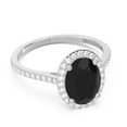 thumbnail image 3 of 2.15 Carat Elegant Oval Cut Black Onyx Gemstone & Natural Diamond Wedding Ring for Women Solid 14K White Gold Size 7.5 by Diamond-Capitals, 3 of 7