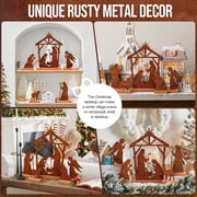 Ayieyill Christmas Tabletop Decorations Indoor 5pcs Nativity Scene Christmas Decor Xmas Decoration