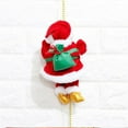 thumbnail image 3 of Electric Climbing Ladder Santa Claus, Christmas Super Climbing Santa Plush Doll Toy Hanging Ornament Tree Xmas Gifts for Kids Christmas Door Hanging Decorations, 3 of 7