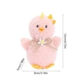thumbnail image 3 of AYktou Easter Chicks Hanging Ornaments, 3×2×5 Inch Easter Decoration Fluff Felt Small Doll Pendant with Bow Headwear Cute Chickens Gifts for Easter Basket Stuffers Tree Hanging Party Favors, Pink, 3 of 6