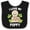 Black and White, variant on Inktastic Cute Sloth I Love My Poppy with Green Leaves Boys or Girls Baby Bib
