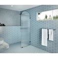 thumbnail image 5 of Glass Warehouse Maven 28 in. x 86.75 in. Fully Frameless Glass Shower Panel - Arched Fluted Single Fixed Panel Matte Black Matte, 5 of 5