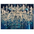 thumbnail image 1 of Design Art - Blue Vintage Crystal Chandelier, 1 of 4