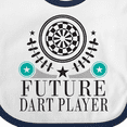 thumbnail image 4 of Inktastic Future Dart Player Dart Board Boys or Girls Baby Bib, 4 of 4