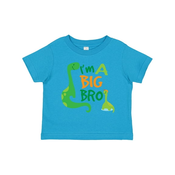 Inktastic I'm a Big Bro Dinosaur Boys Brother Announcement Boys Toddler T-Shirt