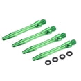 thumbnail image 1 of Ejes de dardos de aluminio Uxcell, accesorios de reemplazo con roscas 2BA y anillos de goma para puntas de acero, verdes de 35 mm, 1 of 5