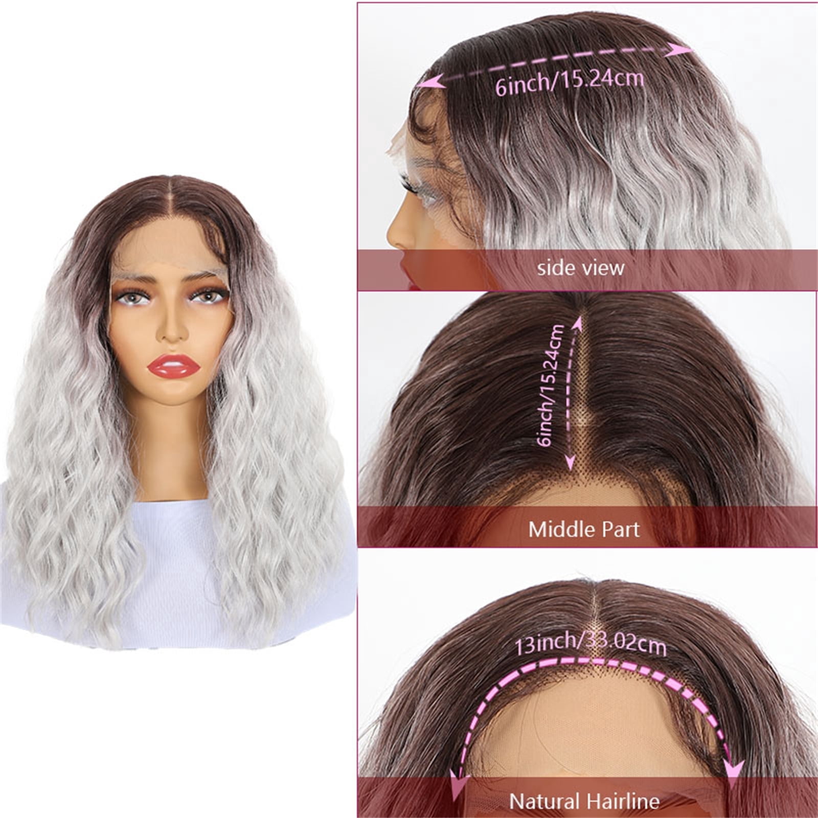 More Beautiful 14" 13x5 Lace Front Synthetic Wig for Women
