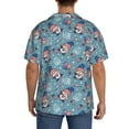 thumbnail image 5 of Easygdp Independence With Gnome Men's Casual Short-sleeved Shirt with Pocket and Button Suitable for Beach Vacation Leisure - 3X-Large, 5 of 7