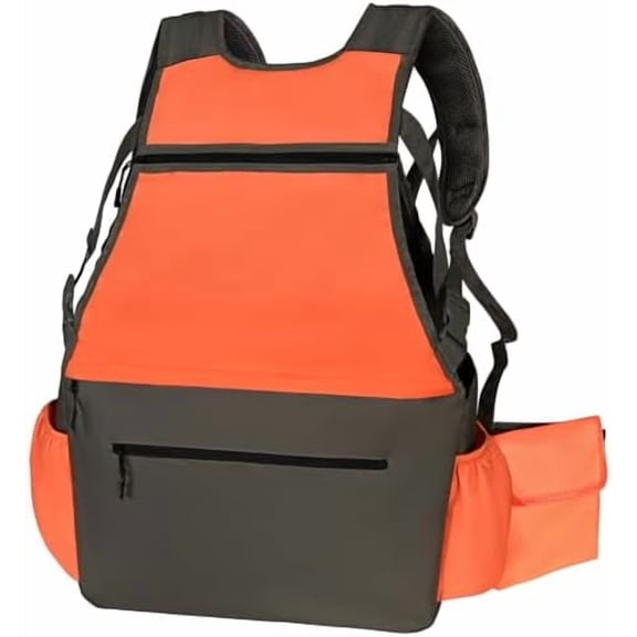 Upland Hunting Vest Backpack Adjustable Upland Bird Game Vest For Men Orange Hunting Vest for Outdoor Pheasant Hunting$$Other