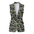 thumbnail image 2 of Uorisanigo Dog Camouflage Women's Vest Tops Sleeveless Women's Suit Vest with Pockets Size XL Open Front Button Down Vests Top Casual Outerwear, 2 of 7