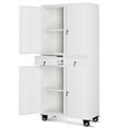 thumbnail image 2 of Garvee 71" Garage Storage Cabinets, Rolling Metal Cabinet with Adjustable Shelves & 2 Drawers for Home, Office, Garage, White, 2 of 8