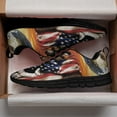 thumbnail image 3 of Bass Fishing American Flag Us Running Shoes Sneakers Mesh Black Size 10, 3 of 5