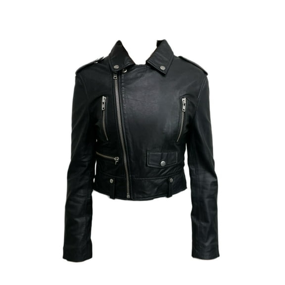 WALTER BAKER Women's Zip Up Hanna Jacket, Black, Medium