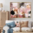 thumbnail image 1 of Designart Pink Modern Gold framed wall art, Abstract Gold framed wall art, Scenic Lines in Pink Gold I , Abstract Modern Shapes Transitional framed wall art decor, 40x30 inches Gold Frame, 1 of 5