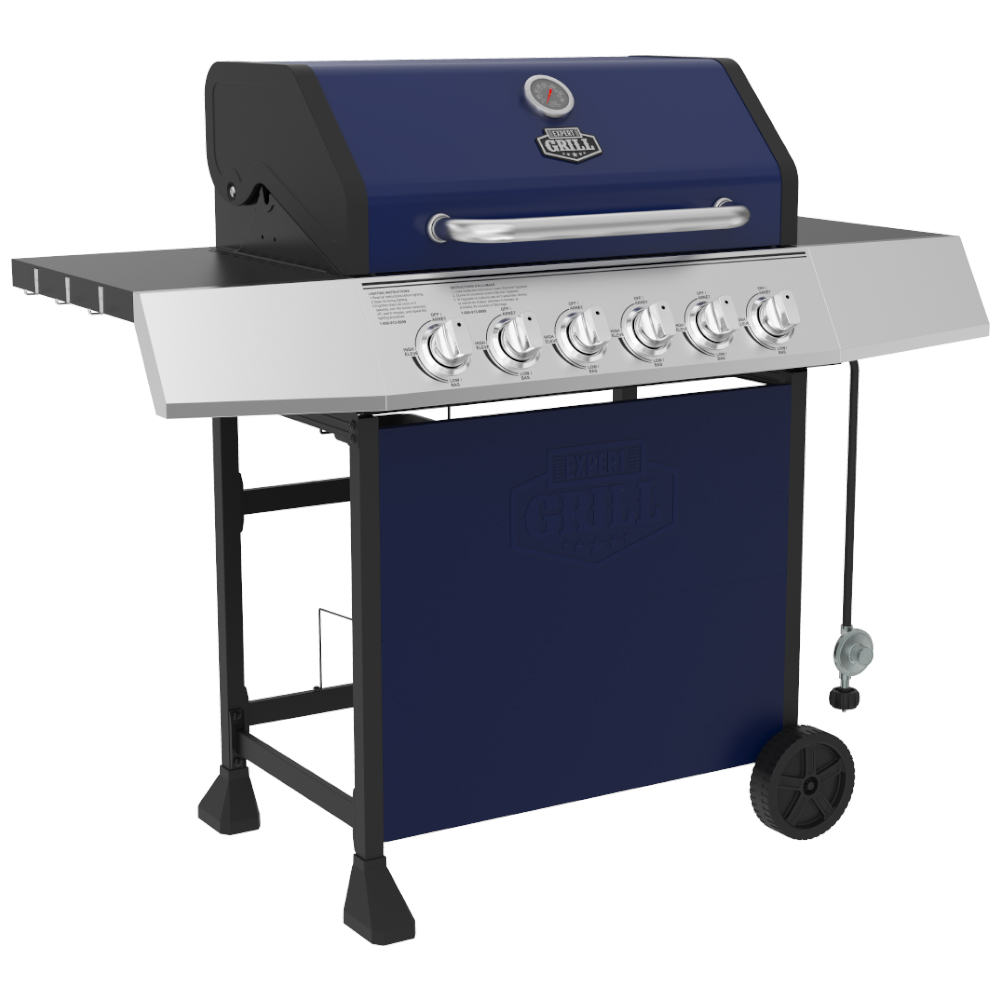 Expert Grill 6 Burner Propane Gas Grill in Blue - image 2 of 16