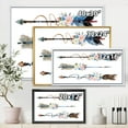 thumbnail image 4 of Designart 'Flowers and Ethnic Feathers On Native Arrows I' Bohemian & Eclectic Framed Canvas Wall Art Print, 4 of 5