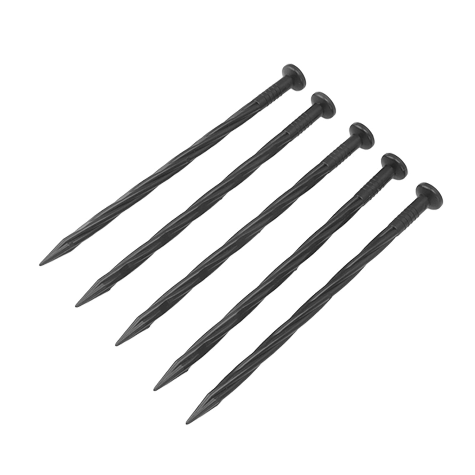 50 Pack Spiral Nylon Edging Stakes - Perfect for Landscaping, Paver Edging, Weed Barriers, and Turf Tent Anchoring