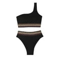 thumbnail image 2 of UPPADA Womens High Waisted Bikini Sets Flexible Comfy Swimsuits Halter Tie Back Bathing Suit Two Piece Swim Suits 2025 Color Block Bathing Suits Bikini and Bottom Black,S, 2 of 5