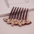 thumbnail image 2 of Peine para el cabello con forma de perla y siete dientes, peine para el cabello con disco de diamantes de imitación, horquilla acrílica para el cabello para mujer, accesorios para el cabello, 2 of 6