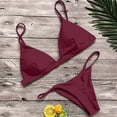 thumbnail image 3 of Women's High Waisted Bikini Sets Two Piece Swimsuit Knot Bathing Suit Dot Skirt Set for Women Womens plus Size Board Shorts Crop Top And Shorts Set for Teen Girls Womens Bathing Suit Cover Romper Swim, 3 of 4