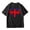 Black, variant on Girls Jack Print Tee Loose Fit Short Sleeve Casual Summer Top for Kids Size:5-6 Years