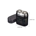 thumbnail image 3 of EGNMCR Expérience de Rasage Sans Effort avec le Mini Rasoir Transparent Portable pour Hommes Doté de Deux Lames Rotatives Rechargeable et Rasoir en Plastique Lavable à l'Eau, 3 of 8