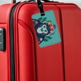 thumbnail image 5 of Gorilla Floral Flowers Faux Leather Travel Luggage Tag, 5 of 7