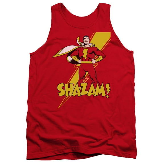 DC Comics Shazam! Adult Tank Top Red