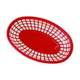 thumbnail image 2 of ChenyGod Red Oval Hollow Drain Basket , Kitchen Plastic Vegetable Washing Basket Double Layer Fruit Plate Vegetable Basket Multifunctional Storage Basket, 1*Fruit Basket, 2 of 4