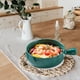 thumbnail image 4 of Noodle Bowl With Handle Ceramics Cooking Bowl Japanese Style For Breakfast Blue Heat Conductor 1Pcs, 4 of 5