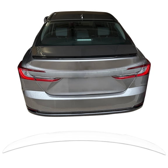 Ikon Motorsports Rear Trunk Boot Deck Lid Spoiler Wing Lip Fits 2025-2026 Toyota Camry XV80 9th Gen OE Factory Style White ABS Plastic