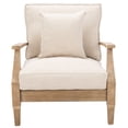thumbnail image 2 of Ssafavieh Martinique Coastal Eucalyptus Wood Solid Print Armchair, Natural / Beige, 2 of 11