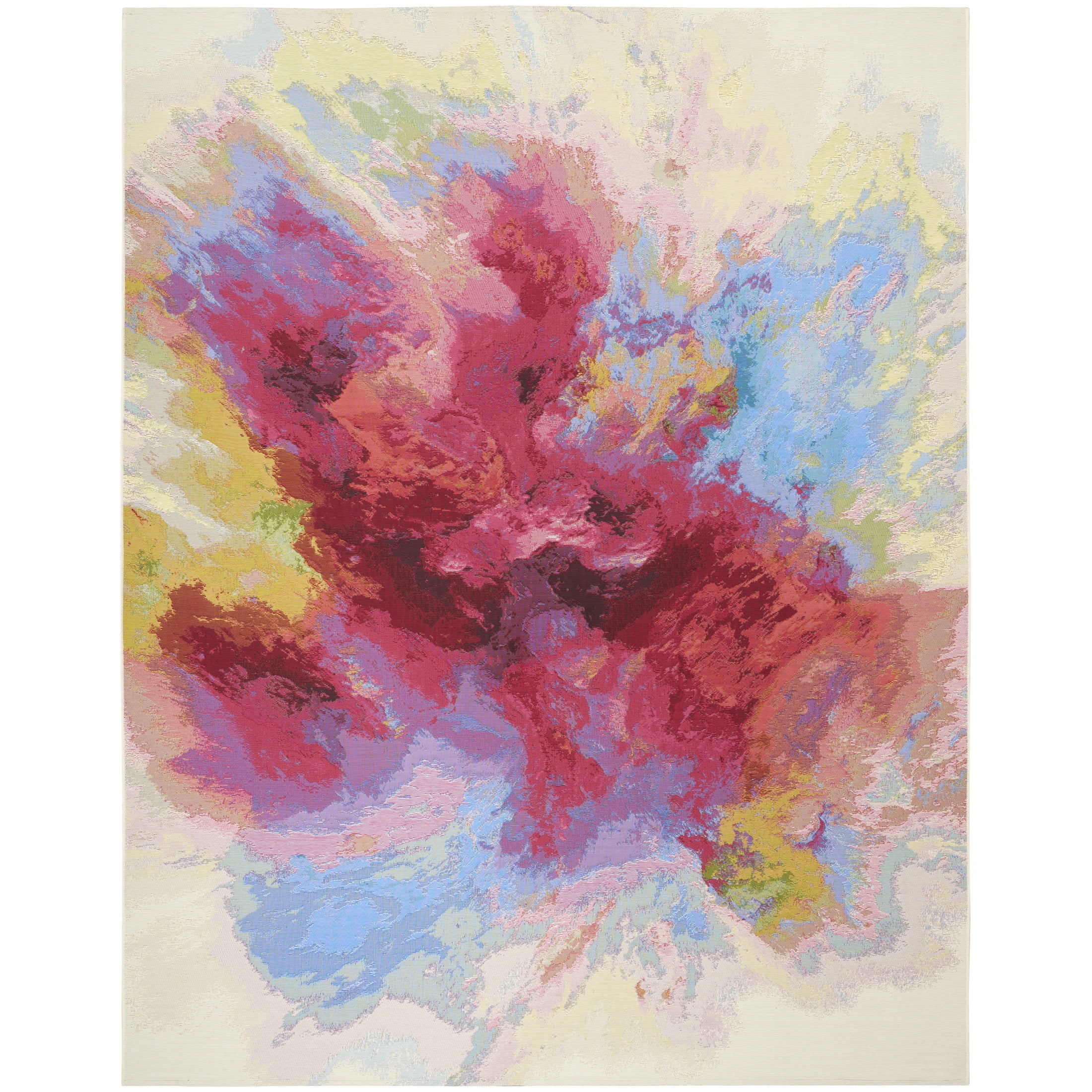 Nourison Color Splash 9'10" x 13'2" Ivory Multicolor Modern Rug