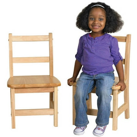 10" Fully Assembled Hardwood Ladderback Chairs, Set of 2