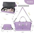 thumbnail image 3 of Gynky Travel Duffle Bag Set 2 Pack Weekender Bags for Women with Shoe Compartment Carry On Overnight Gym Duffel Bags with Wet Pocket Hospital Bags for Labor and Delivery, 3 of 9