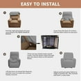 thumbnail image 2 of Easy-Going 100% Waterproof Recliner Cover, Recliner, Light Gray, 2 of 6