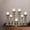 Gray Wash_2, variant on Medium Burnt Eco-friendly Handmade Mango Wood Set Of Seven 6",9",12",15",12",9" & 6" Pillar Candle Holder for use, Living Room, Dinning Room, Study Room, Restaurants, Place Of Worship