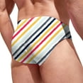 thumbnail image 4 of PEASKJP Men's Swimwear Bikini Swimming Briefs Drawstring Swimsuits Board Surf Shorts Trunks (White,L), 4 of 5