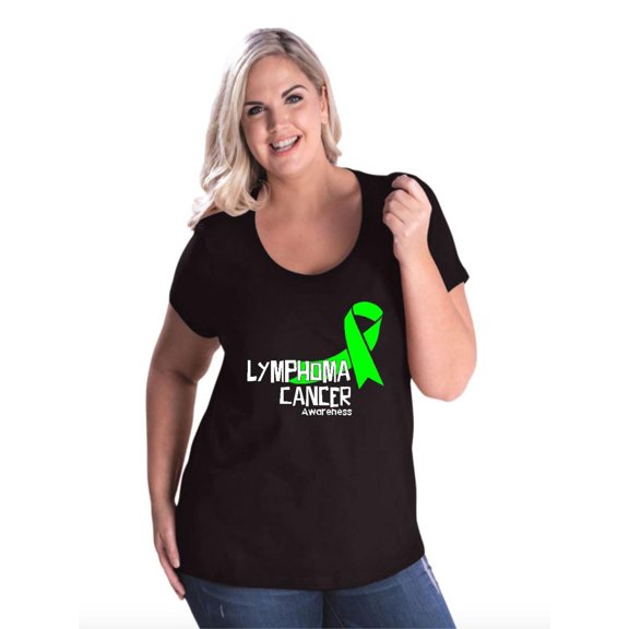 NIB - Women's Plus Size Curvy T-Shirt - Lymphoma Cancer