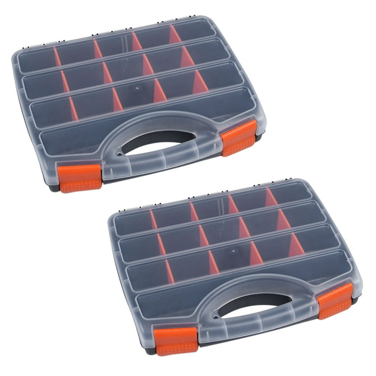 Toolbox ABS Plastic Screw Storage Box Portable Parts Box Metal