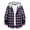 Purple, variant on Patlollav Mens Winter Fashion Long Sleeve Solid Color Shirt Top Plaid Hooded Shirt