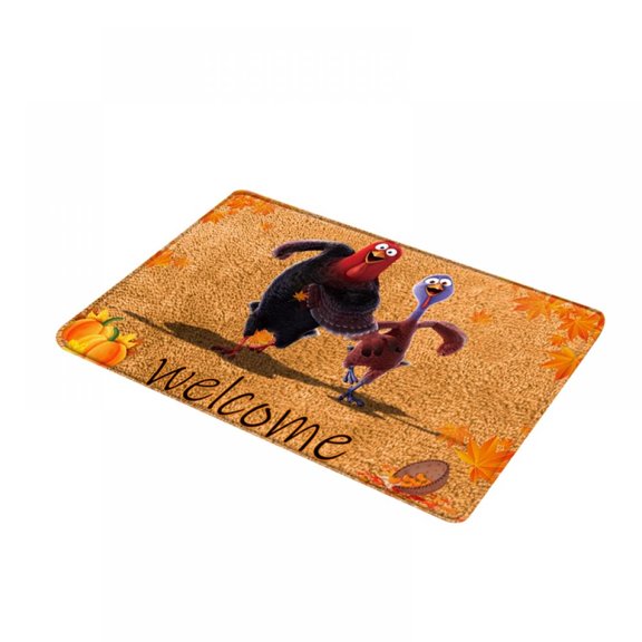 Apocaly Thanksgiving Fall Door Mat Outdoor, Autumn Pumpkin Welcome Entrance Mat Indoor Outdoor, Durable Non-Slip Floor Mat Area Rug, Decorative Doormat,31.5x20in