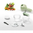 thumbnail image 3 of Portable Handheld 4 in 1 Electric Vegetable Slicer, Multi-functional Vegetable Cutter, Waterproof Cordless Vegetable Slicer Set, For Garlic Chili Onion Ginger Celery Meat, 3 of 7