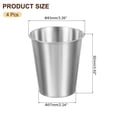 thumbnail image 2 of 4 Pcs 304 Stainless Steel Cups,10.14oz/300ml Water Glasses Cup Metal Tumbler Silver, 2 of 7