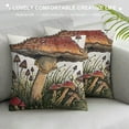 thumbnail image 3 of Awypu Throw Pillow Cases  Pack Mushroom Agaric Lotus&nbsp;Leaves&nbsp;Spring Home Decor Throw Pillow Cover Super Soft Square Plants Cushion Cover for Outdoor Sofa Couch, 3 of 5
